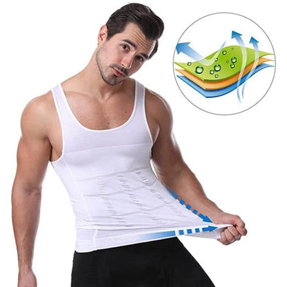 Camiseta Reductora Masculina CamiFit™ – Postura y Abdomen Plano